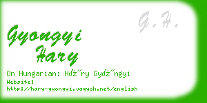 gyongyi hary business card